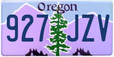 OR license plate 927JZV