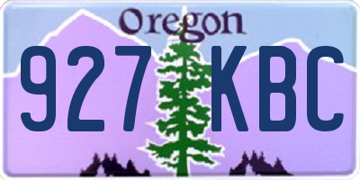 OR license plate 927KBC