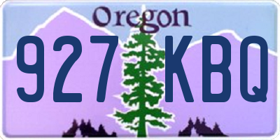 OR license plate 927KBQ