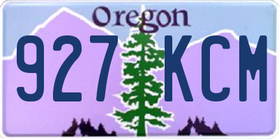 OR license plate 927KCM