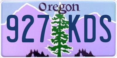 OR license plate 927KDS
