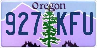 OR license plate 927KFU