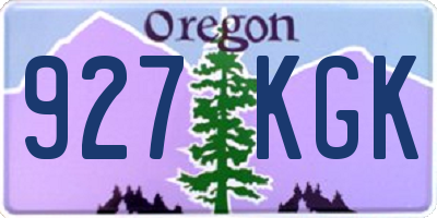 OR license plate 927KGK