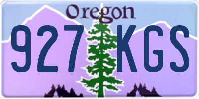 OR license plate 927KGS