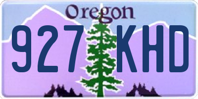OR license plate 927KHD