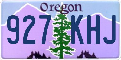 OR license plate 927KHJ