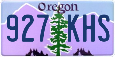 OR license plate 927KHS