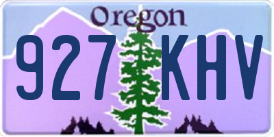 OR license plate 927KHV