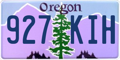 OR license plate 927KIH