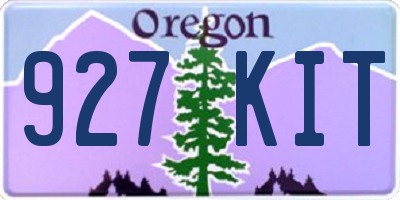 OR license plate 927KIT