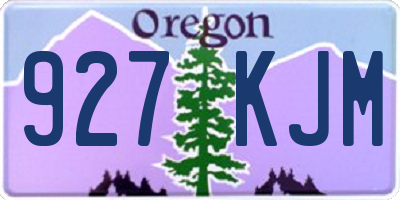 OR license plate 927KJM