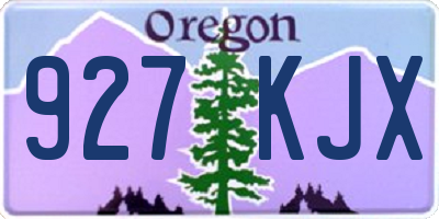 OR license plate 927KJX