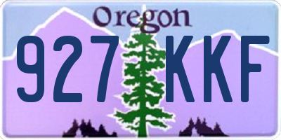 OR license plate 927KKF