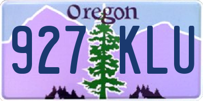 OR license plate 927KLU
