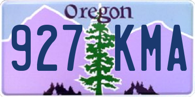 OR license plate 927KMA