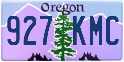 OR license plate 927KMC