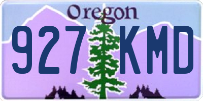 OR license plate 927KMD