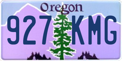 OR license plate 927KMG