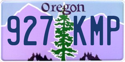 OR license plate 927KMP