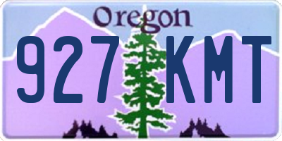 OR license plate 927KMT
