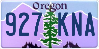 OR license plate 927KNA