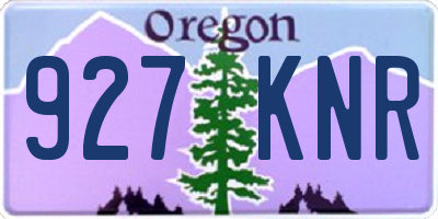 OR license plate 927KNR