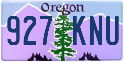 OR license plate 927KNU