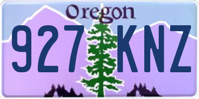 OR license plate 927KNZ