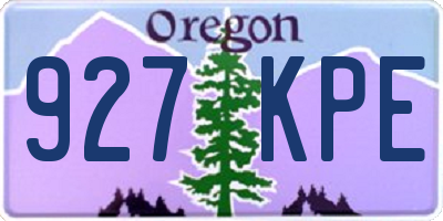 OR license plate 927KPE
