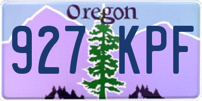 OR license plate 927KPF