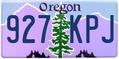 OR license plate 927KPJ