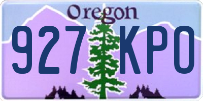 OR license plate 927KPO