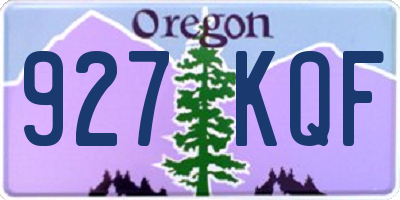 OR license plate 927KQF