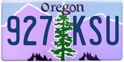 OR license plate 927KSU