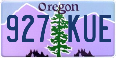 OR license plate 927KUE