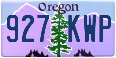 OR license plate 927KWP