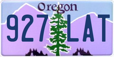 OR license plate 927LAT