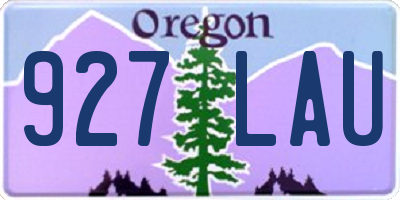 OR license plate 927LAU