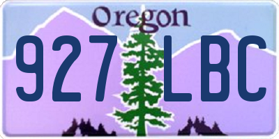 OR license plate 927LBC