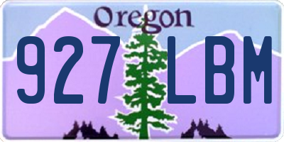 OR license plate 927LBM