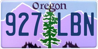 OR license plate 927LBN