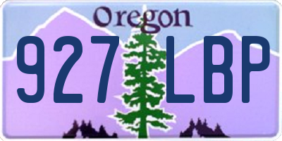 OR license plate 927LBP