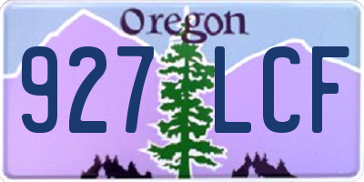 OR license plate 927LCF