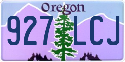 OR license plate 927LCJ