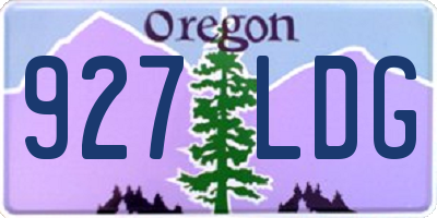 OR license plate 927LDG