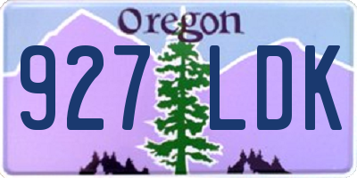 OR license plate 927LDK