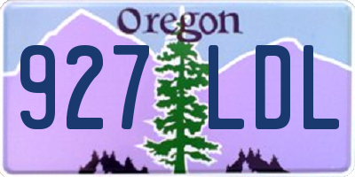 OR license plate 927LDL