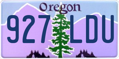 OR license plate 927LDU