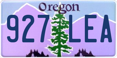 OR license plate 927LEA