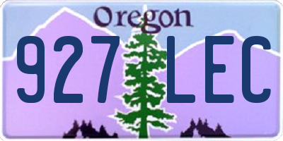OR license plate 927LEC